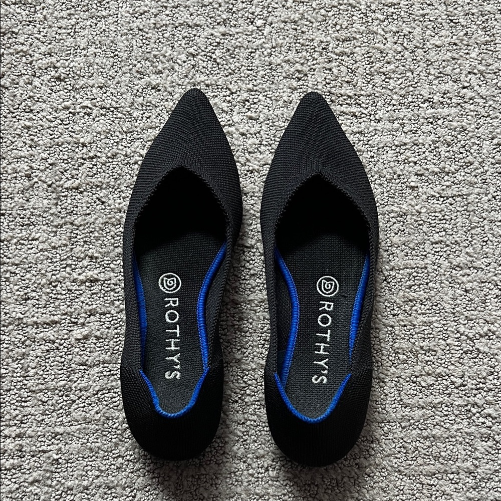 Rothy's Black and Blue Women's Flats